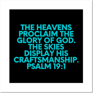 Bible Verse Psalm 19:1 Posters and Art